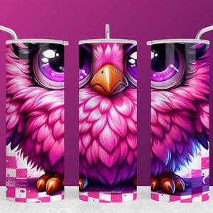 Owl 20oz Skinny Tumbler Sublimation Design, Tumbler Wrap for Bird Lovers, Owl Tumbler Wrap PNG, Bird Enthusiast Tumbler Design