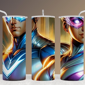 Superhero Tumbler Wrap for Comic Fans, Hero 20oz Skinny Tumbler Sublimation Design, Superhero Tumbler Wrap PNG, Comic Book Tumbler