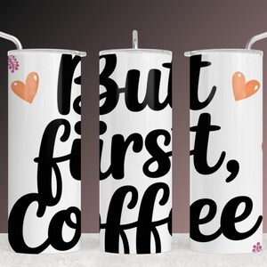 Coffee Lover Tumbler Wrap for Caffeine Enthusiast, Coffee 20oz Skinny Tumbler Sublimation Design, Coffee Tumbler Wrap PNG, Java Design