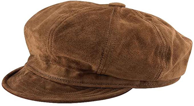 New York Hat Co. Vintage Genuine Suede Leather Spitfire Cap, Style9260 ...