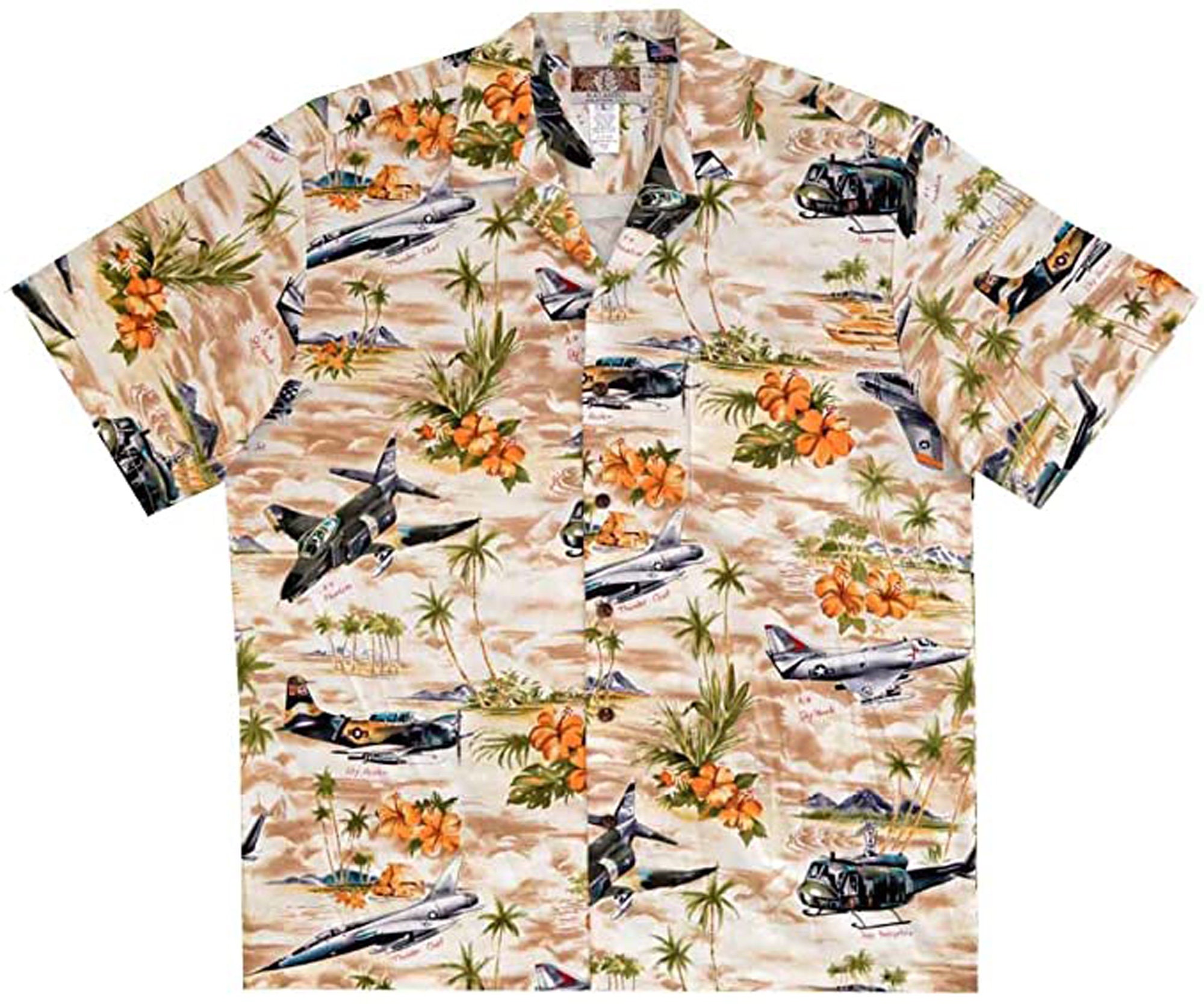 Vietnam Military Aircraft Aloha Hawaiian Shirt