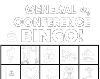 LDS General Conference Bingo Téléchargement instantané numérique, Primaire, Jeunesse, Église de Jésus-Christ |  Kit de conférence générale