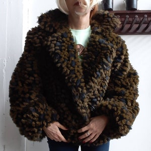 Vintage 90s Y2k Leopard Print Fur Faux Jacket - Etsy