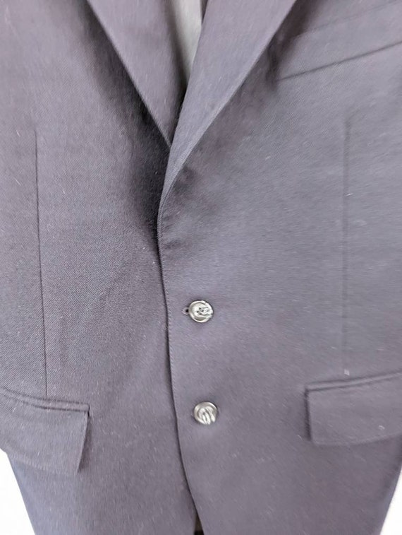 Vintage Men's Blue Wool Blazer Sportcoat. 3 Butto… - image 7