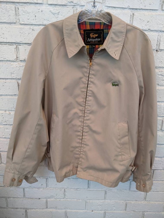 80s Alligator Brand Tan Windbreaker Rain Jacket O… - image 2