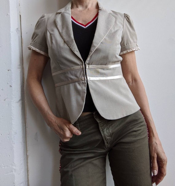 Retro Style 90s short sleeve summer jacket puff