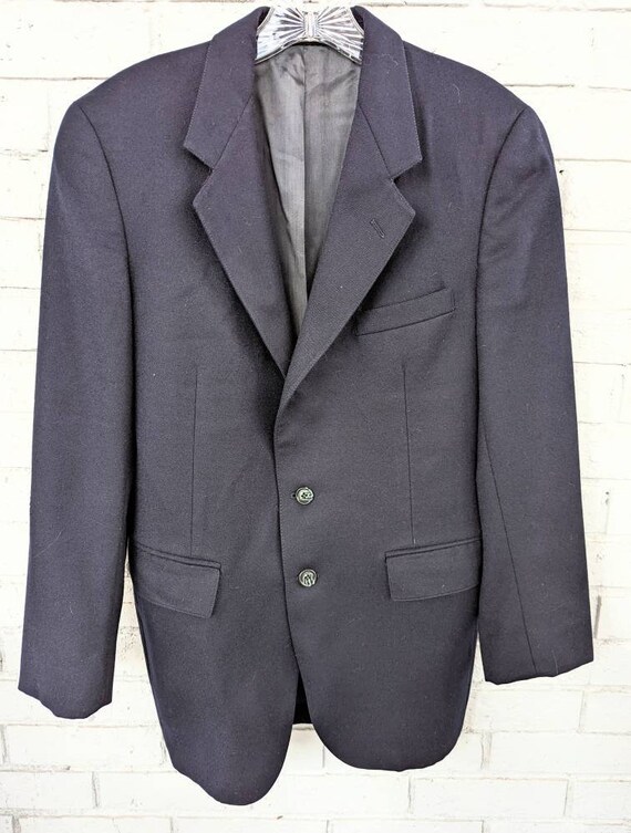 Vintage Men's Blue Wool Blazer Sportcoat. 3 Butto… - image 6