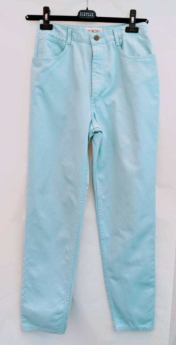 Vintage Pastel Blue High Waist Straight Leg Jeans. … Gem