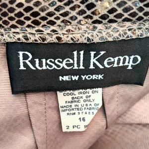 Vintage Russell Kemp New York Faux Snakeskin Midi Skirt Button - Etsy