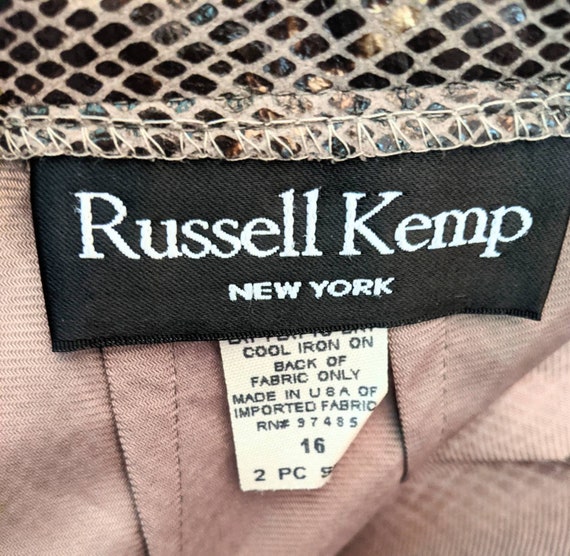 Vintage Russell Kemp New York Faux Snakeskin Midi Ski… Gem