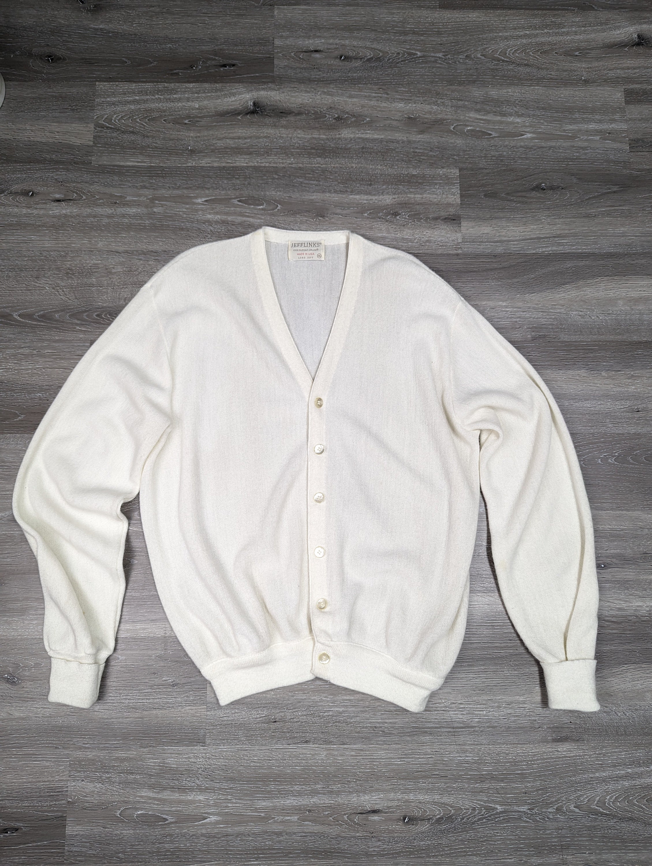 80s Classic Men's Golf Cardigan Sweater. White JEFFLINKS - Etsy Israel
