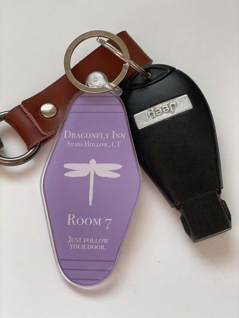 Dragonfly Inn Room Keychain Gilmore Girls Motel Keychain Etsy