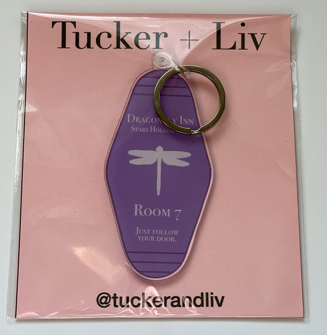 Dragonfly Inn Room Keychain Gilmore Girls Motel Keychain Etsy