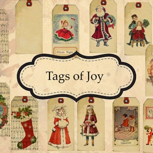 Große Tags der Freude Weihnachten Ephemera Tags