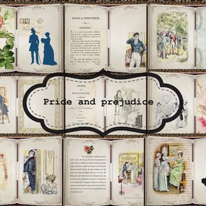 Pride and Prejudice junk journal digital paper