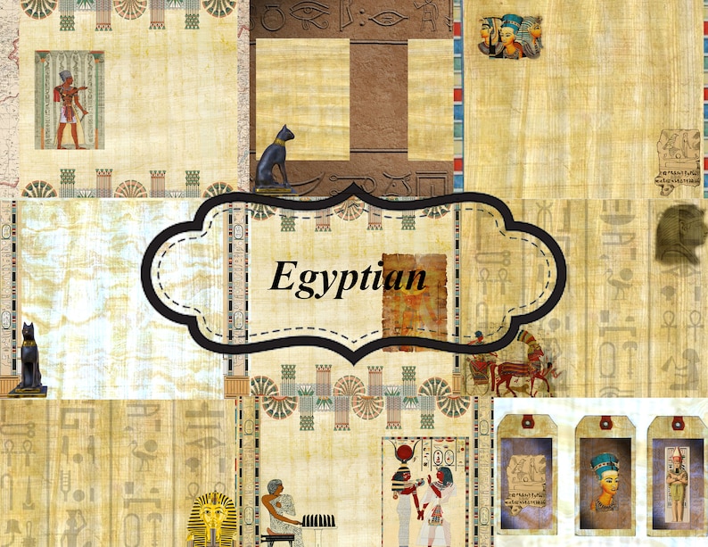 Egyptian Digital Junk Journal Kit Etsy