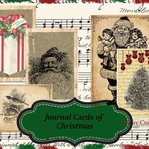 Cartões de diário de Natal