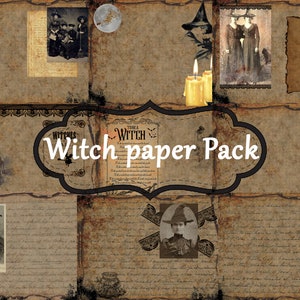 Witch Paper Pack junk journal mixed media collage