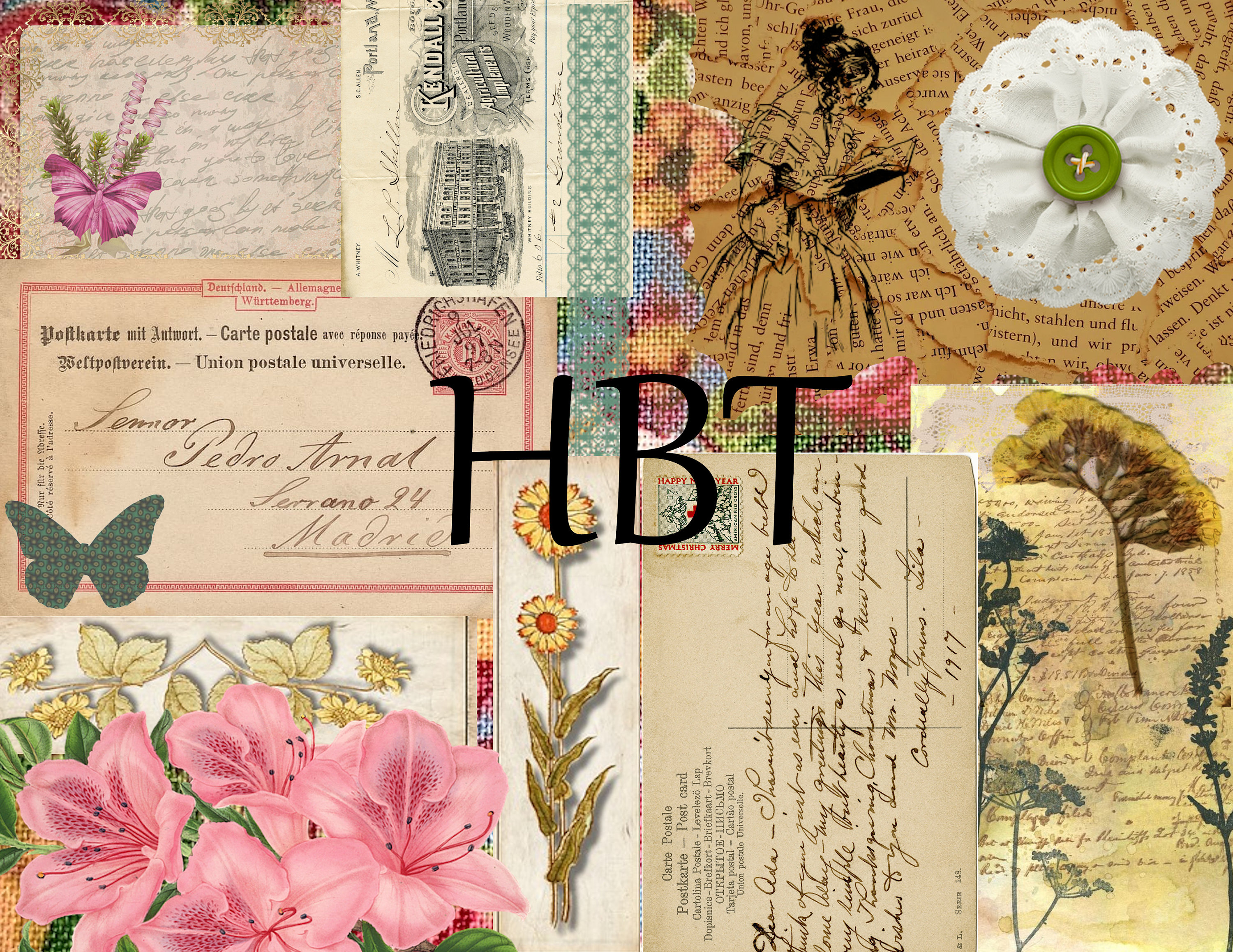 Vintage Collage Mixed Media Junk Journal Kit - Etsy