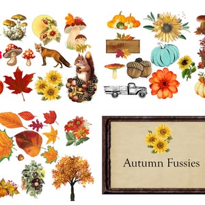 Autumn Fussy Cuts Junk Journal Embelishments