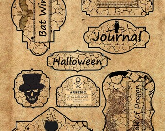 Halloween potion labels