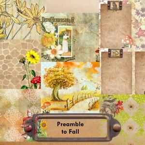 Vorwort zum Herbst Junk Journal Digital Journal Seiten