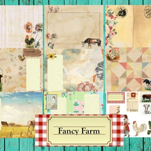 Fancy Farm Junk Journal Digital Kit