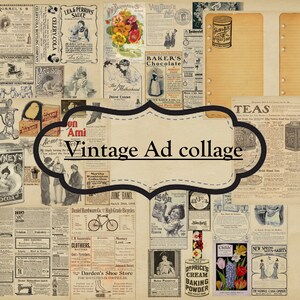 Vintage Ad Collage Junk Journal kit