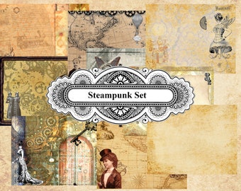 Steampunk Set Junk Journal Digital Pack