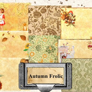Autumn Frolic Junk Journal Journal pages