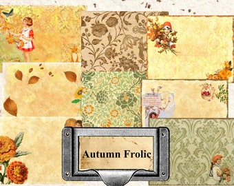 Autumn Frolic Junk Journal Journal pages