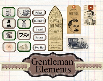 Gentleman Elements junk journal ephemera