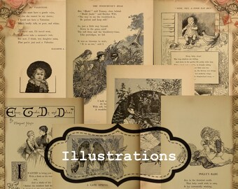 Illustrations junk journal digitals