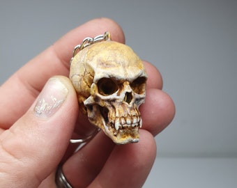 Vampire Skull Keyring/Keychain Resin Dracula sculpture