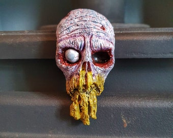 VOMIT ZOMBIE Fridge MAGNET. This undead guy is not very well and need someone to look after him.