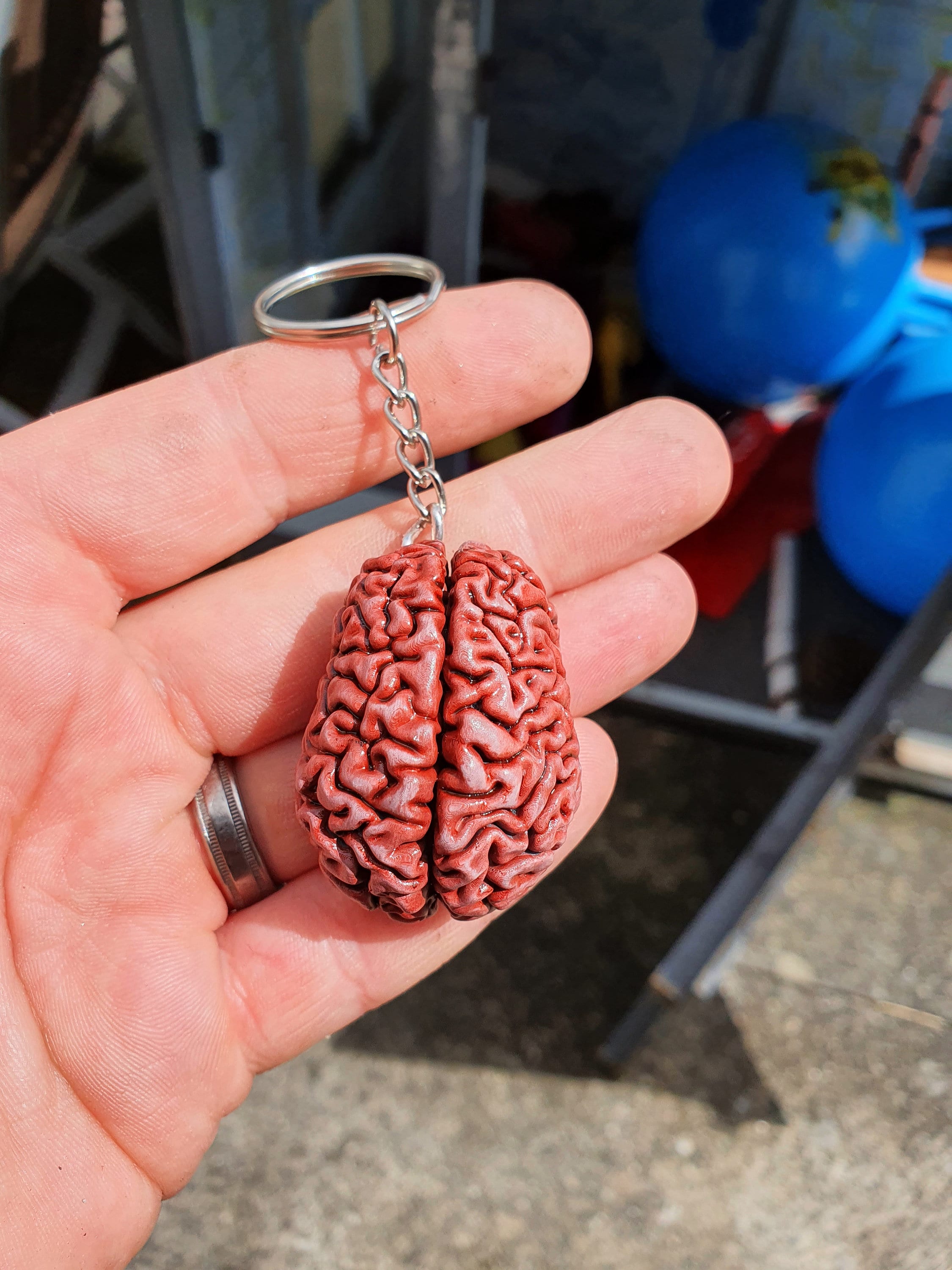 Human brain keychain Brain keyring. Etsy