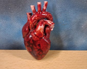 Hand painted Human Heart Magnet. 3D printed Anatomical heart. Bloody gore horror gothic fridge magnet. Macabre gift.
