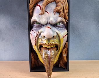 Hand Painted Regan MacNeil book nook  Horror Art Possessed Girl Display 3D Printed Horror Decor Horror Movie Fan Gift