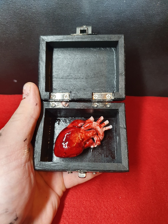 Human Heart in a Box - Valentines gift alternative Gothic oddities gift Macabre Decor The perfect gift for someone who like the strange