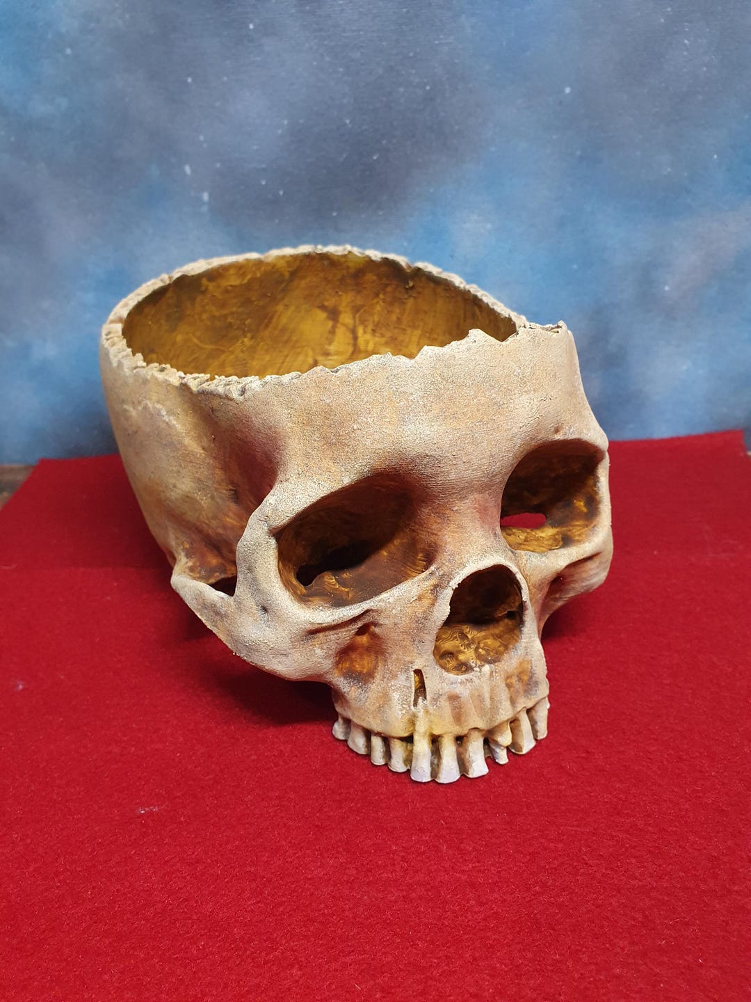 Skull Bowl Gothic Home Decor, Horror Candy Dish, Halloween Centerpiece ...