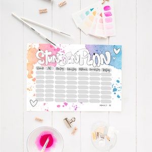 Timetable, Digital, Comic, Illustration, Digital File, School, Back To School