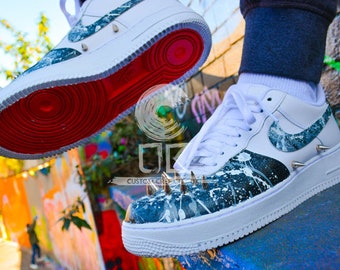 custom air force 1 red bottoms