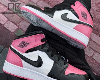 custom pink jordans