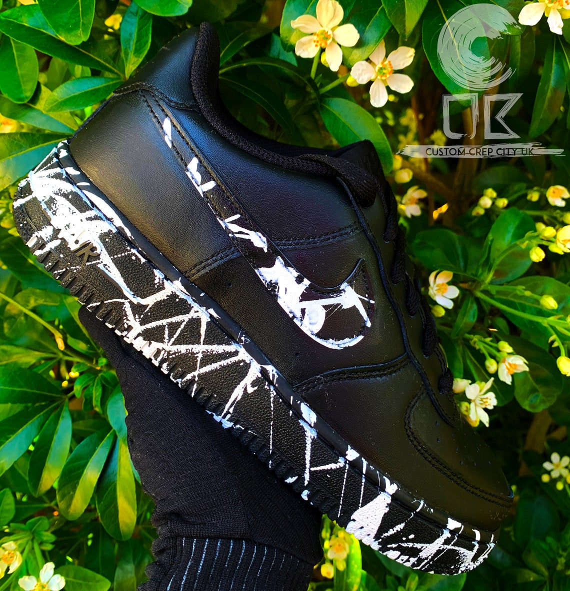 Custom Nike Air Force 1 White Paint Splatter Splat Etsy