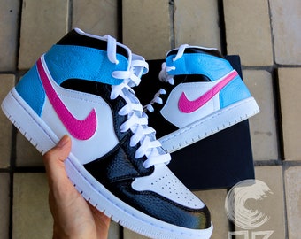 air jordan blue and pink