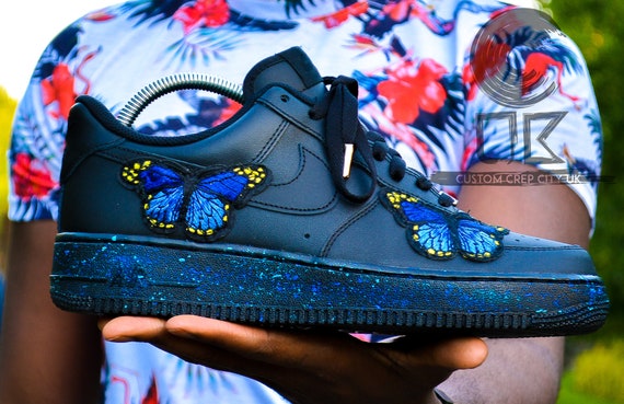 blue butterfly af1 custom