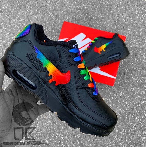 Custom Nike Air Max 90 Rainbow Drip 