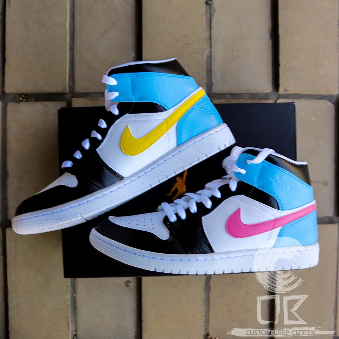 custom yellow jordans