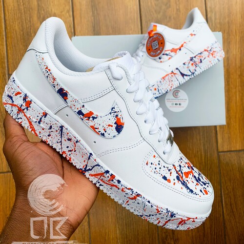 Dripping Paint Air Force 1 Custom Sneakers Etsy