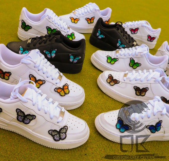 Custom Nike Air Force 1 Butterflies 